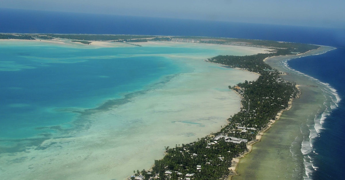 South Tarawa from the air (Credit: Government of Kiribati)