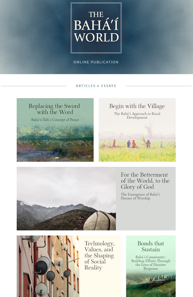 The Baha I World Publication Launches Online Bwns