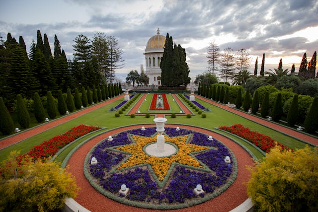 Baha’i pilgrimage consists of time for prayer and meditation in the Shrines, including the Shrine of the Bab on Mount Carmel in Haifa.
