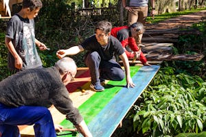 As one of several initiatives in Sapucaia, Brazil, youth and adults repair a frequently-used bridge.