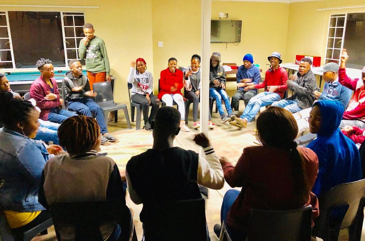 Youth in Emalahleni, South Africa, participate in a special gathering to reflect on their role in society. Several hundred young people have been participating in such gatherings throughout the country.