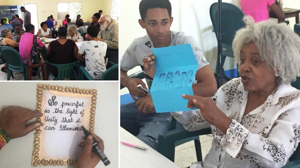 In Kingston, Jamaica, the community held an arts workshop to create and present different creative works for the bicentenary. Different presentations were shared, including stories about the life of the Bab, the Baha’i writings put to music, and different visual arts.