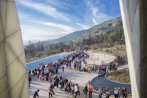 One neighborhood in Los Ángeles, Chile, (top right) has been focused on spiritual education and generous service to society for the last six months in the lead-up to the bicentenary. The House of Worship in Santiago, Chile, attracts visitors from the surrounding community, eager to pray and meditate in the sacred space.