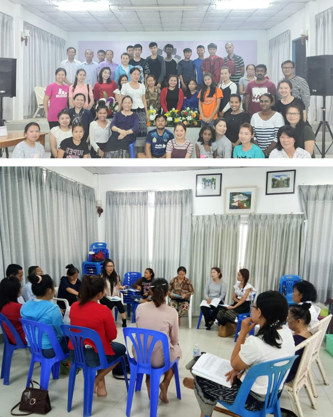En Laos, los bahá'ís de cuatro provincias diferentes se han reunido en Vientiane para estudiar la historia de los primeros tiempos de la Fe y compartir historias.