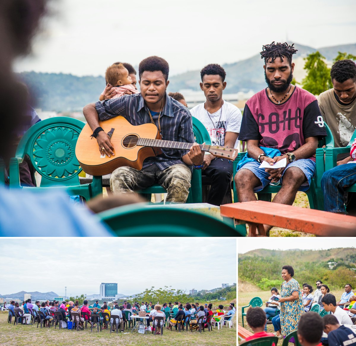 En el sitio del futuro templo de Port Moresby, en Papúa Nueva Guinea, la comunidad se ha reunido para hacer oraciones en ocasión de una fiesta nacional y los jóvenes hablaron sobre la vida del Báb y sobre el próximo bicentenario.