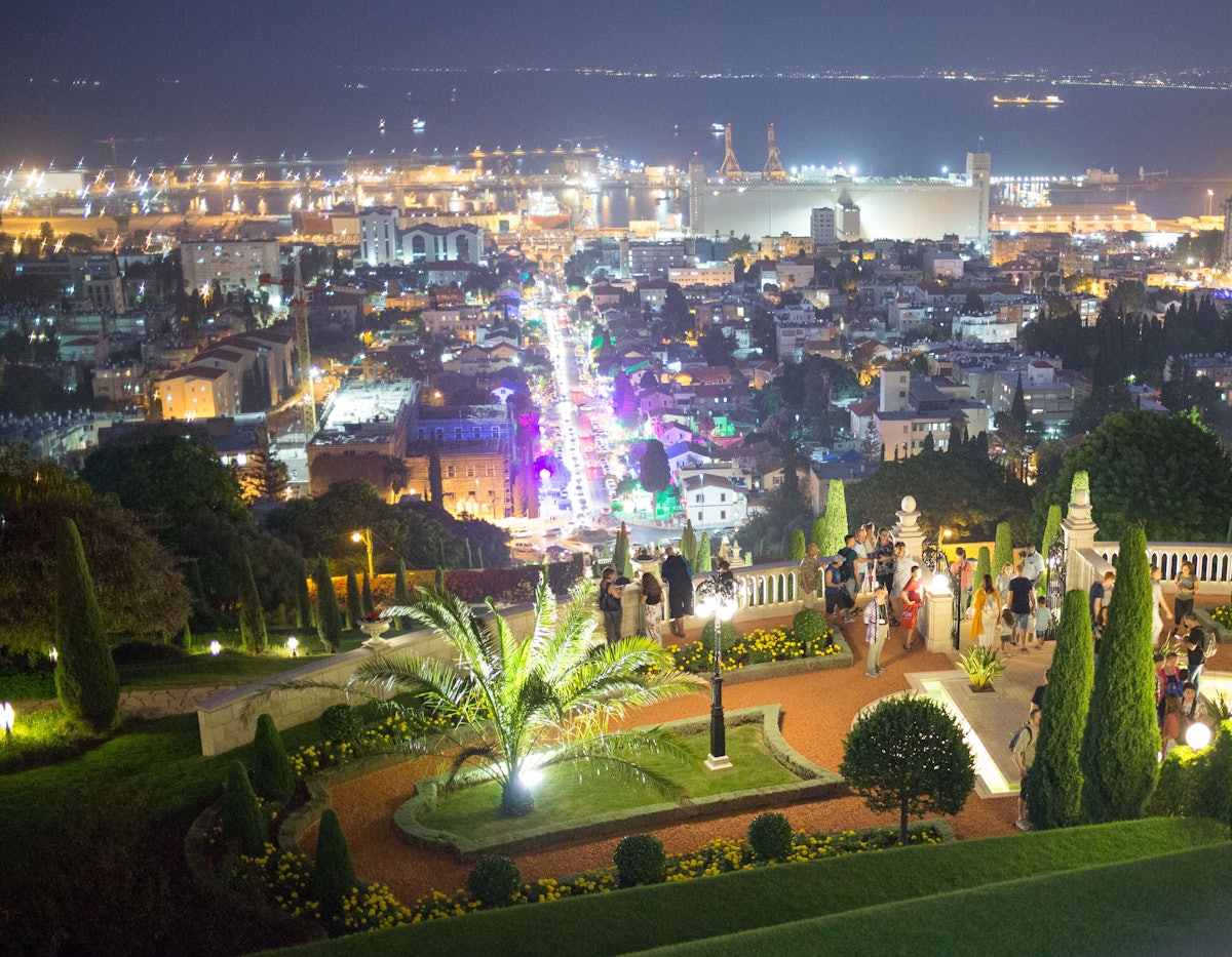 Una vista de Haifa desde las terrazas
