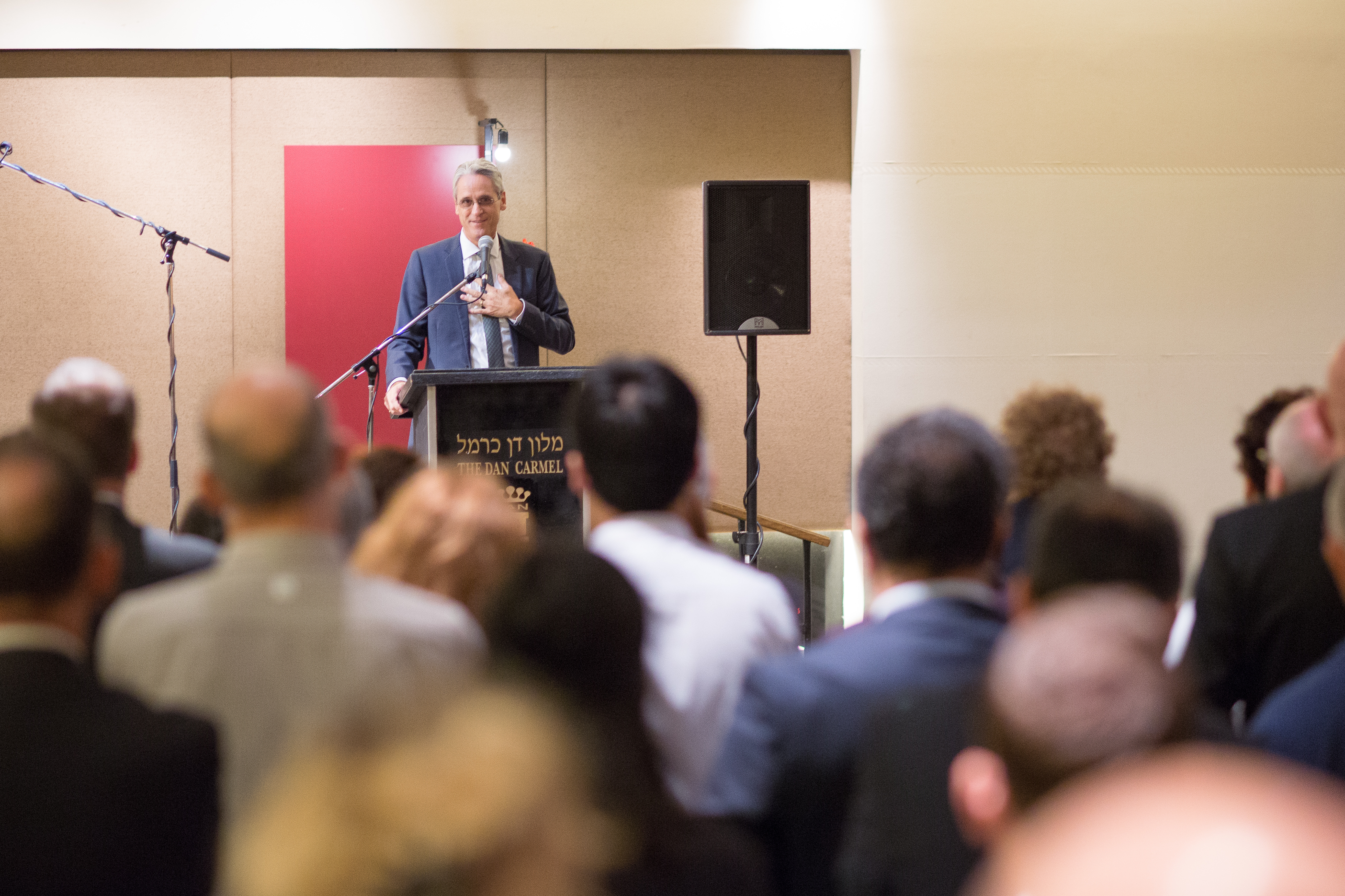 Today’s reception in Haifa included remarks by the Baha’i International Community’s Secretary-General, Dr. David Rutstein.