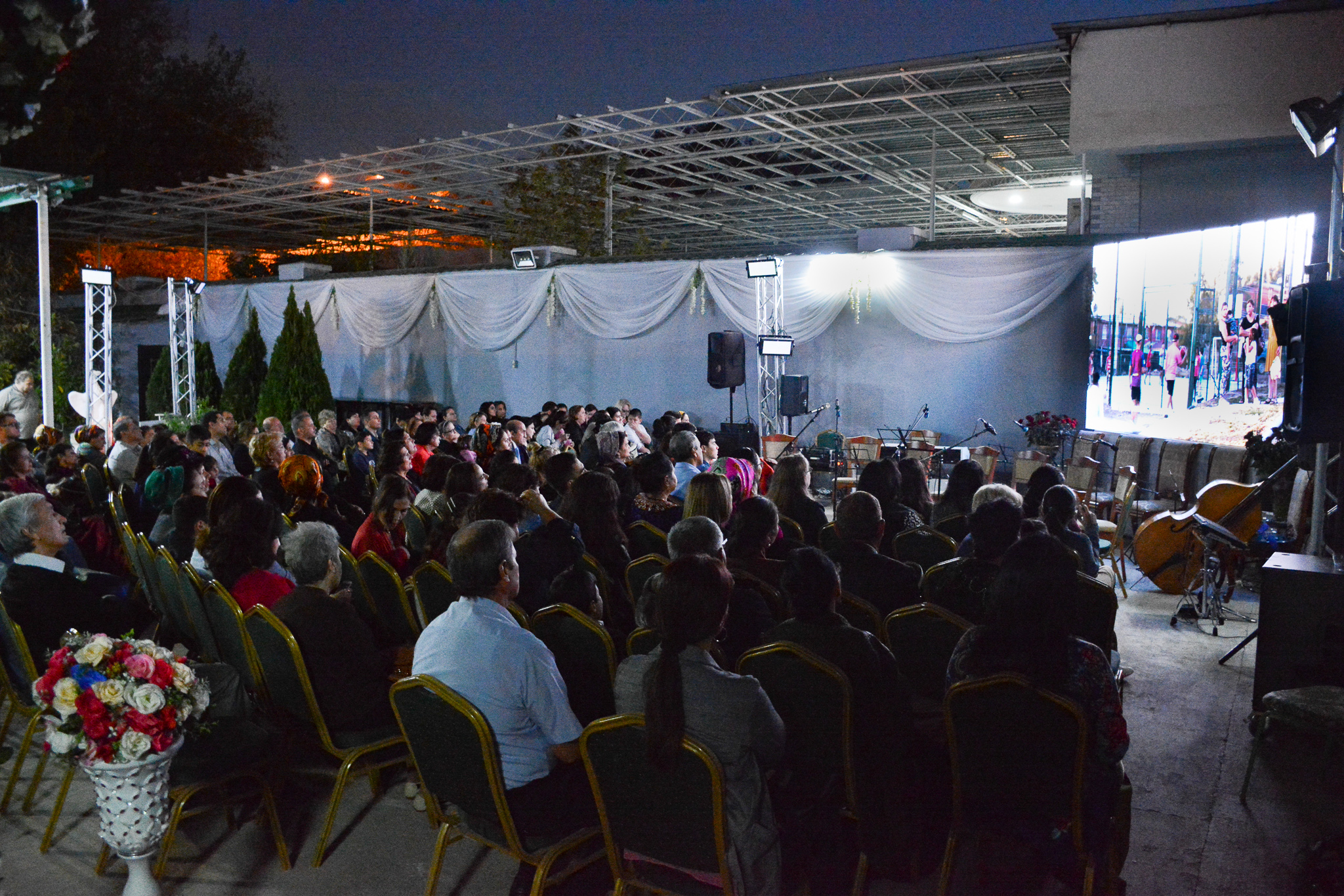 A screening of Dawn of the Light at the bicentenary celebration in Ashgabat, Turkmenistan