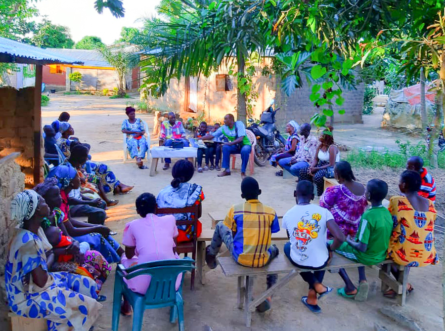 A neighborhood celebration in Central African Republic