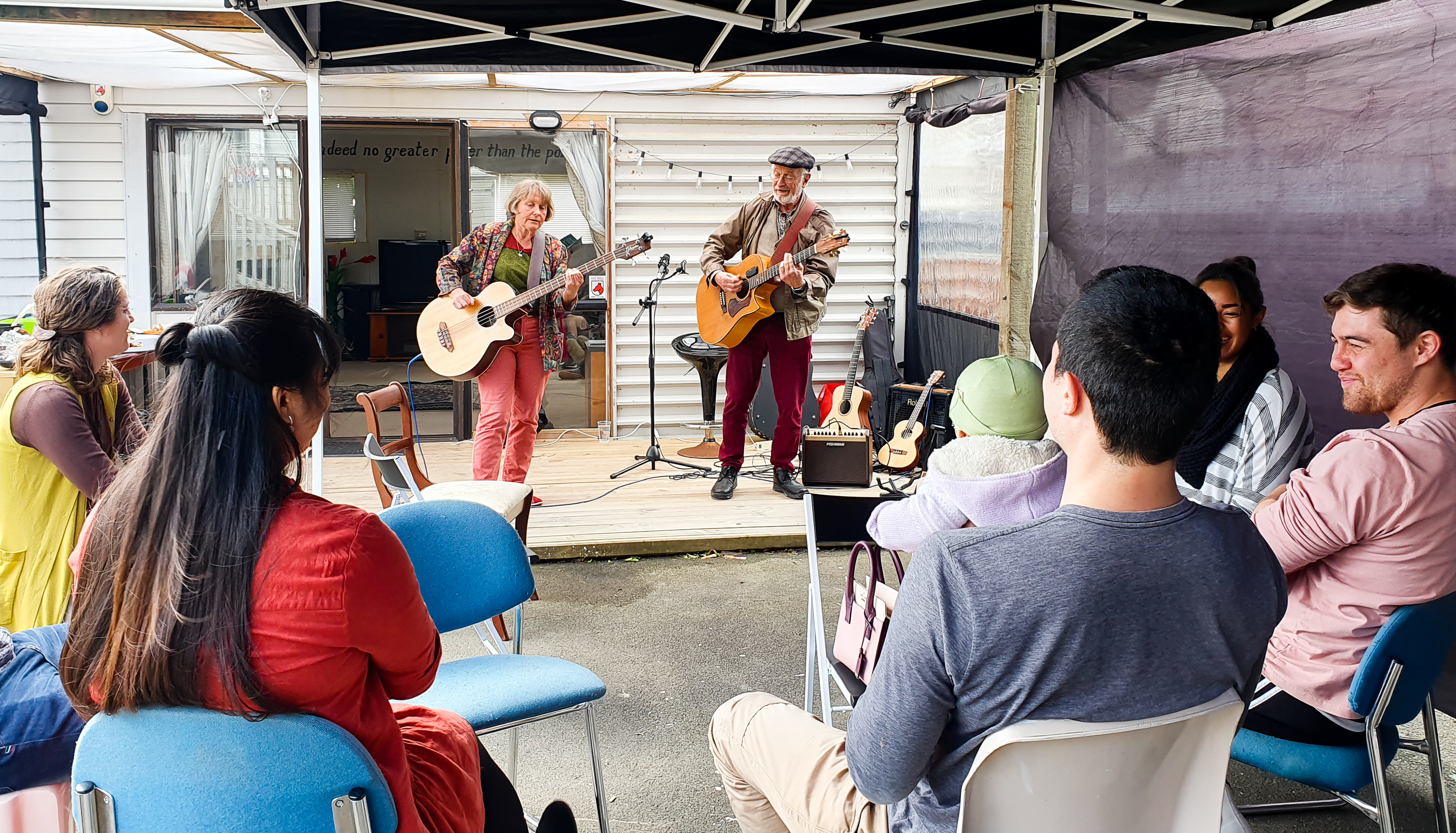A neighborhood celebration in Wellington, New Zealand, in honor of the bicentenary