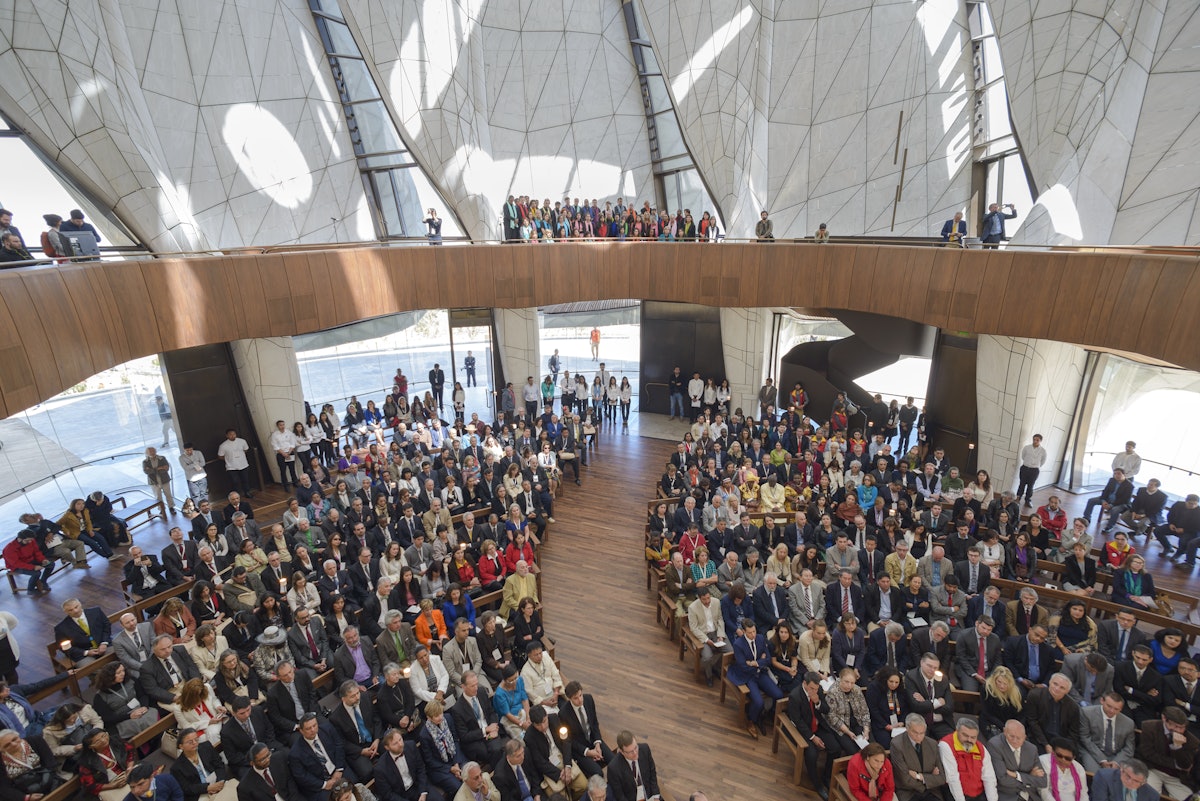 An interior view of the House of Worship during its inauguration in October 2016