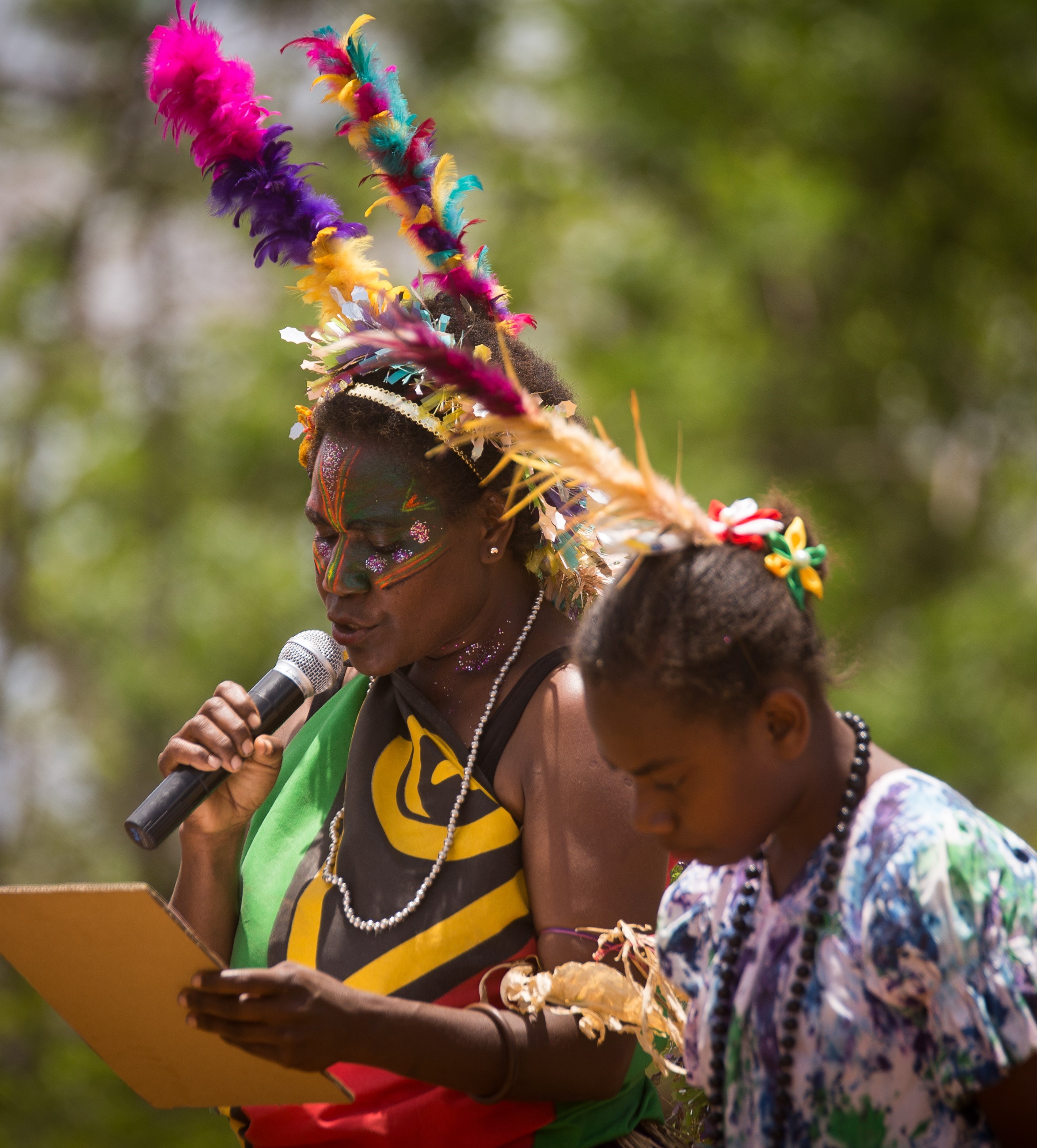 The groundbreaking ceremony included prayers in different languages and from representatives of the diverse religious communities of Tanna.