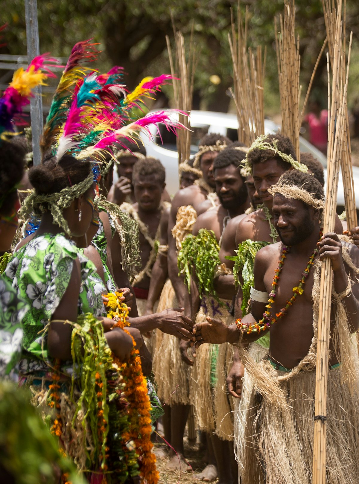 A performance group was invited by one of the traditional chiefs to emphasize the ceremony’s significance.