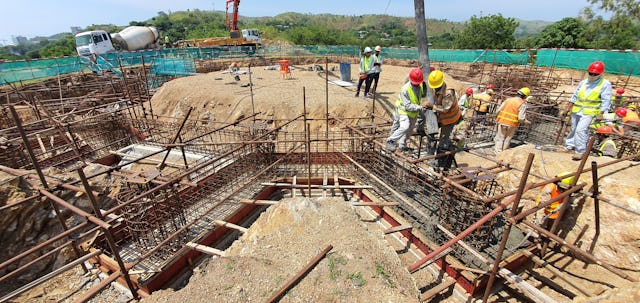 With the foundation expected to be complete in December, construction crews expect to begin work on the Temple’s steel superstructure in January.