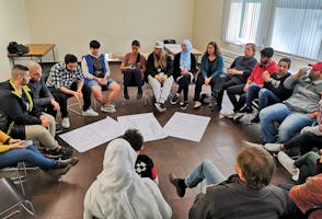 People of all ages attended a gathering in Hagen, Germany, to explore the role of youth in society.