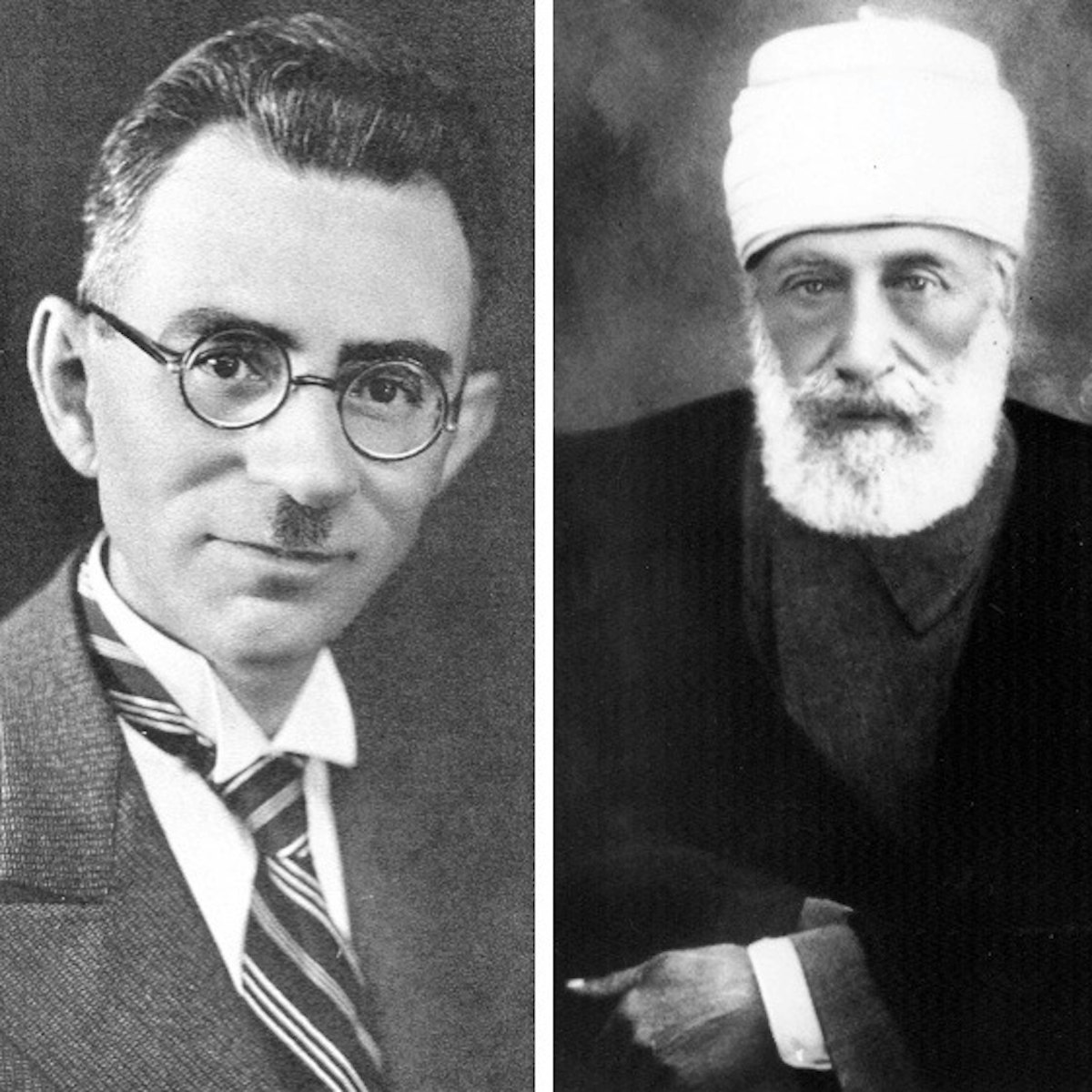 Ahmad Yazdani and ‘Ali-Muhammad Ibn-i-Asdaq wrote to the Central Organization for a Durable Peace in 1915 at ‘Abdu’l-Bahá’s encouragement. He tasked them with delivering to the Organization’s Executive Committee His First Tablet to The Hague. (Credit: bahaigeschiedenis.nl)
