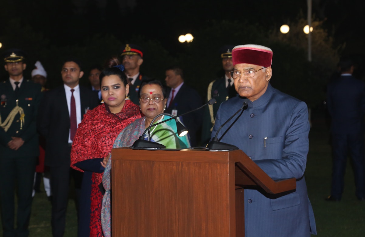 In his remarks to the reception’s 160 attendees, President Kovind said in part: “The contributions made by the Baha’i community of India, along with others, many of whom are present at the gathering, have helped build vibrant communities across India.”