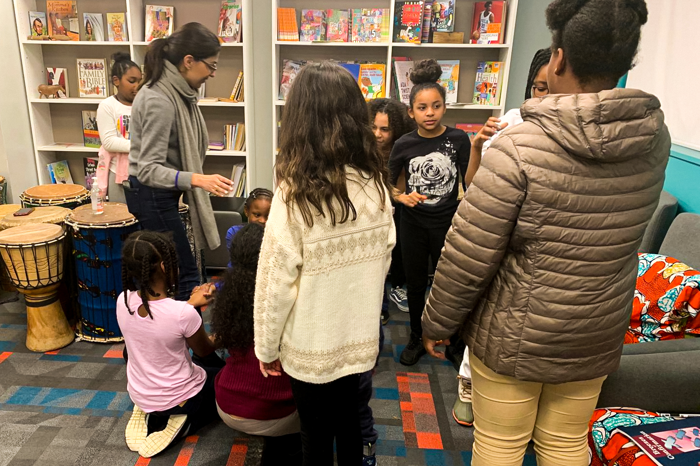  This photograph was taken before health precautions related to distancing came into effect. Children and youth in New Rochelle, New York, featured here in community-building activities before the coronavirus disease (COVID-19) outbreak, have now turned their attention to how they can support relief efforts in their neighborhood during this crisis.