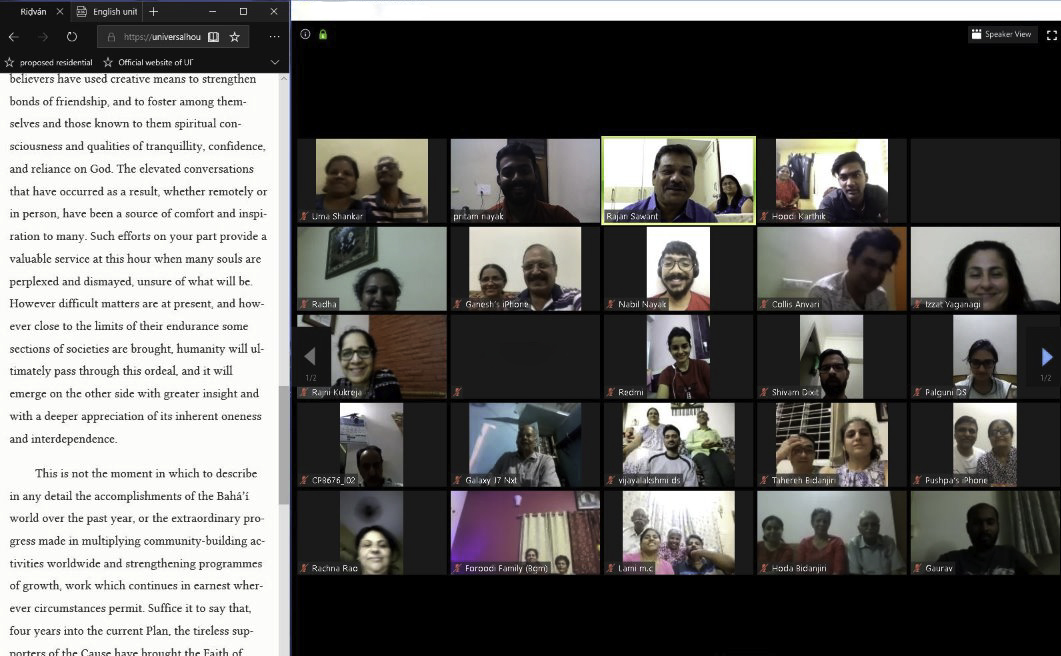 Confinados en sus casas por el brote de coronavirus, muchos han trasladado al entorno digital las actividades que tienen por objetivo el progreso social. También participan en reuniones de oraciones organizadas telemáticamente, en un momento en el que son muchos los corazones que anhelan volverse hacia su Creador en espíritu de adoración colectiva.