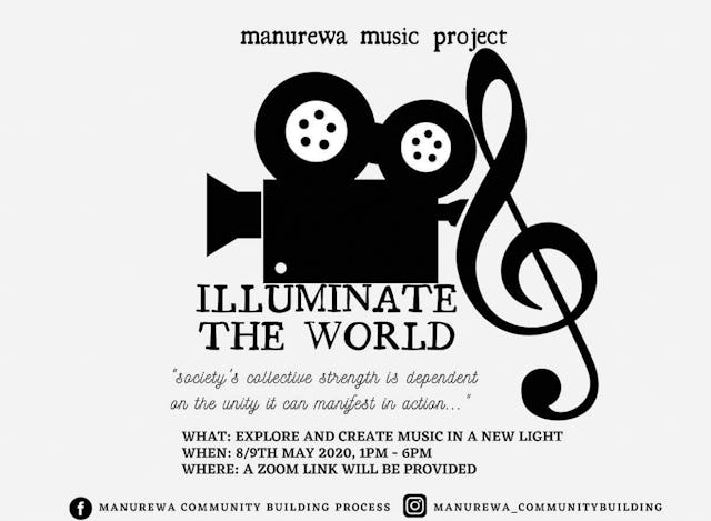 An initiative of several musicians in Auckland, New Zealand, titled “Illuminate the World”, has been bringing people together to create musical works that shed light on challenges facing their society.