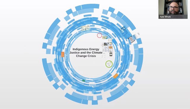 In discussions at the conference, Kyle Whyte, Professor of Philosophy and Timnick Chair at Michigan State University, emphasized that policies around the introduction of new energy technologies must carefully consider questions concerning justice and equity.