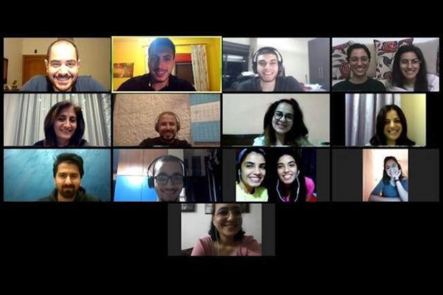 University students from Jordan at a gathering of ISGP.