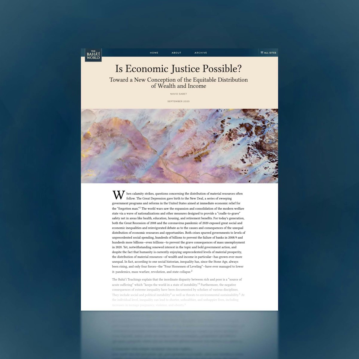 The growing disparities around the globe between the wealthiest and poorest members of society is the subject of the article “Is Economic Justice Possible?”