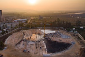 Following the announcement of the [design concept](https://news.bahai.org/story/1353/) for the Shrine of ‘Abdu’l-Bahá some months ago, the foundations of the edifice have now been laid and construction is approaching a new stage.