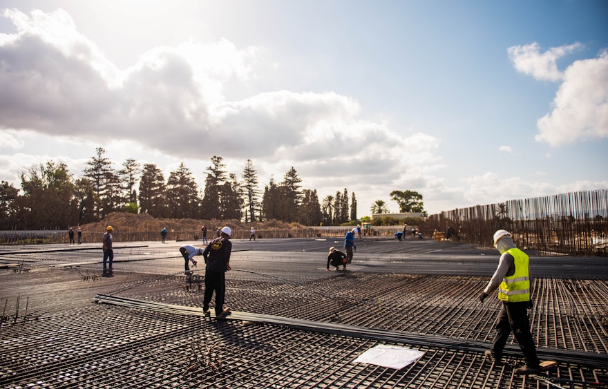 Step by step, the construction of the Shrine of ‘Abdu’l-Bahá continues.