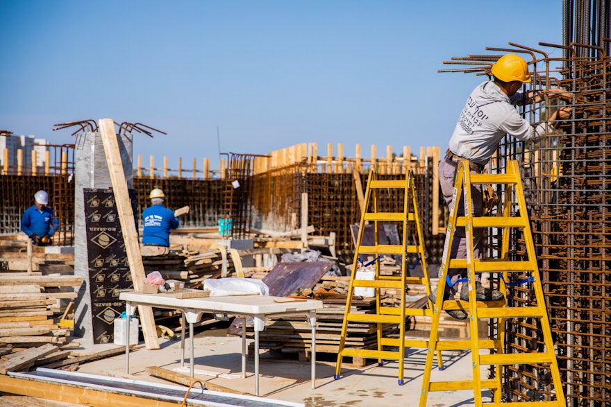 Primer plano de parte de la estructura.