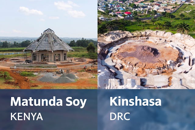 کار روی فوندانسیون معبد بهائی در کینشاسا در حالی پیش می‌رود که ساخت معبد  کنیا نیز به مراحل نهایی خود نزدیک می‌شود.