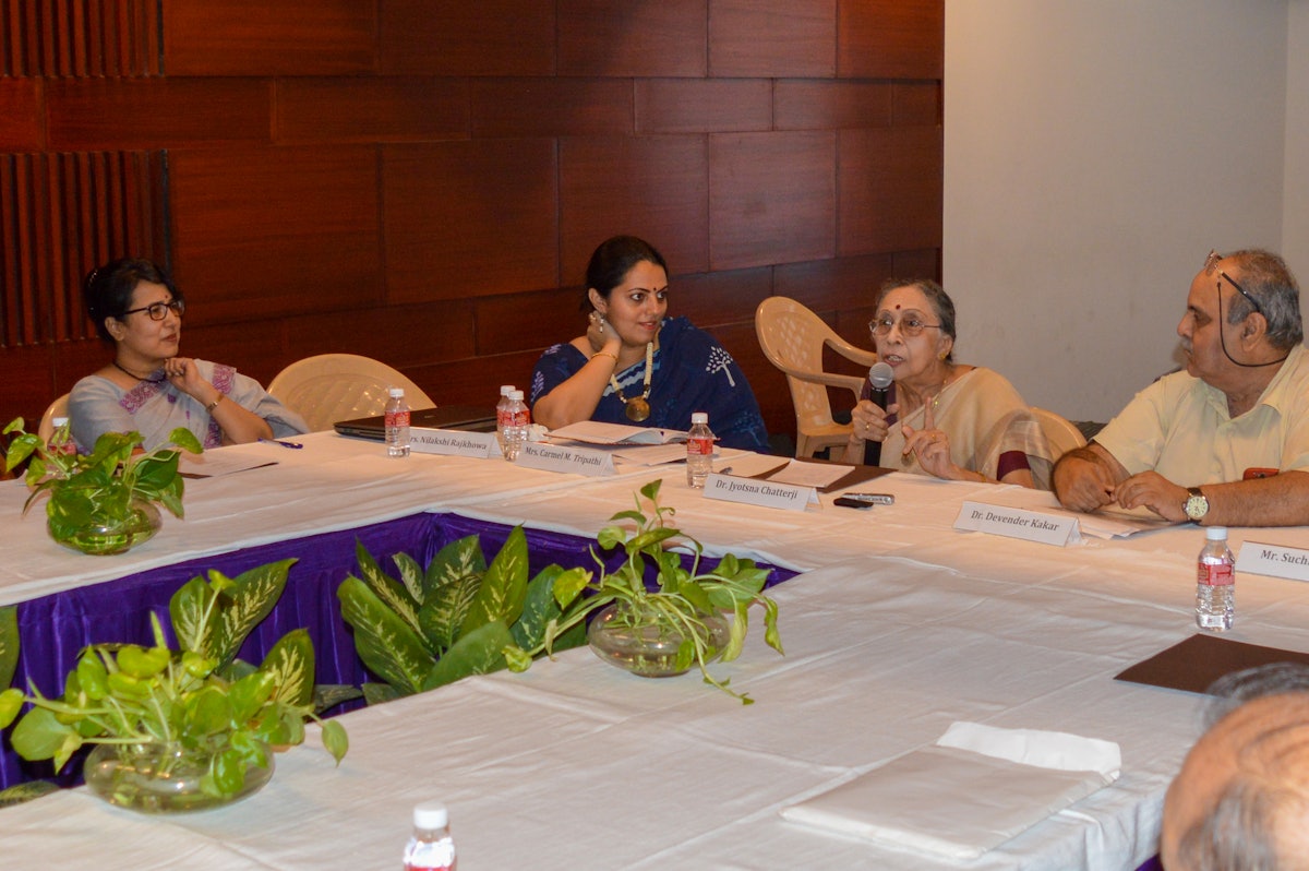 Photograph taken before the current health crisis. A roundtable discussion on the role men can play in promoting gender equality held by the Bahá’í Office of Public Affairs.
