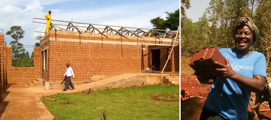 Volunteers from the village of Namawanga, Kenya, and the surrounding area joined together to undertake the construction of an 800-square-meter educational facility for their village.