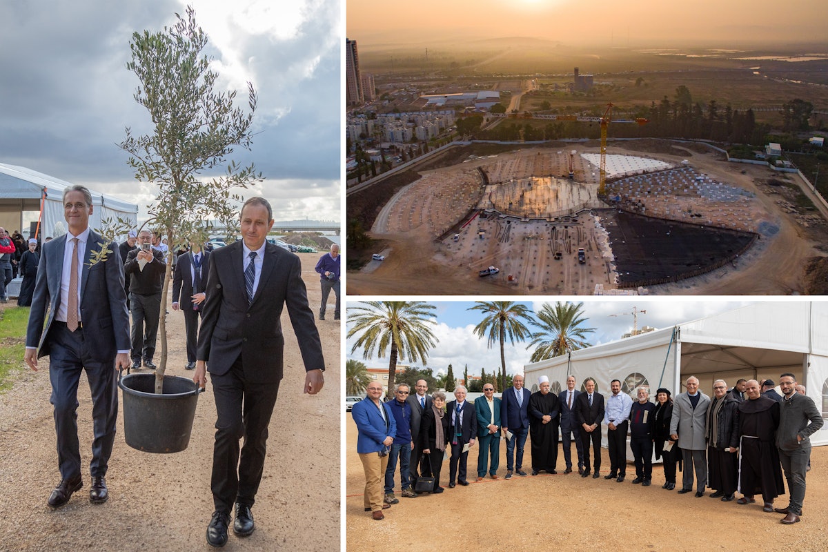 The beginning of this year saw the first steps being taken to prepare the site and lay the groundwork for the Shrine of ‘Abdu’l-Bahá. Coinciding with the start of construction, the mayor of ‘Akká and representatives of the city’s religious communities gathered to honor ‘Abdu’l-Bahá at a special ceremony.