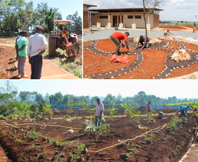 Penduduk Matunda Soy, sebuah komunitas petani dengan pengalaman dari generasi ke generasi merawat tanah, telah mengambil tugas untuk mempercantik dan memelihara halaman kuil dengan antusias.