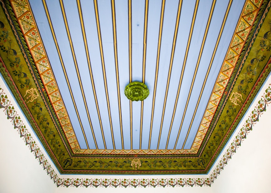 A restored ceiling in the House of ‘Abbúd.
