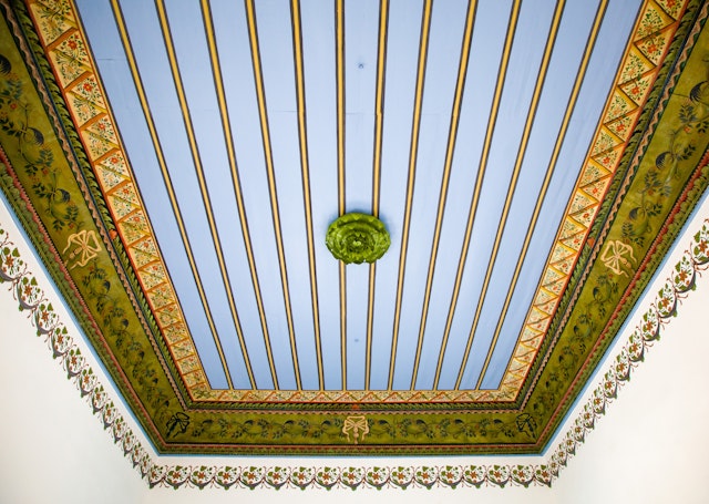 A restored ceiling in the House of ‘Abbúd.
