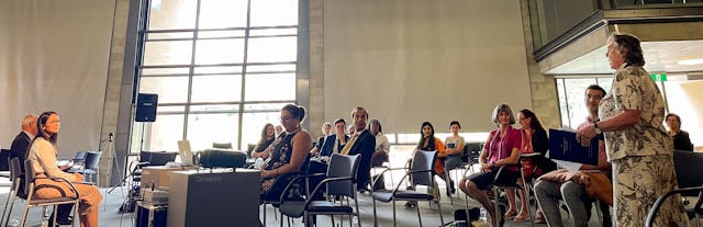 In-person gatherings held according to safety measures required by the government. A discussion in the Australian Capital Territory in which participants explored how to build a more cohesive society.