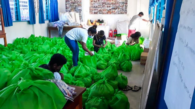 Relief efforts carried out according to safety measures required by the government. The task force has facilitated the distribution of some 1,400 packages of food, mosquito nets, and other essentials that have assisted more than 7,000 people.