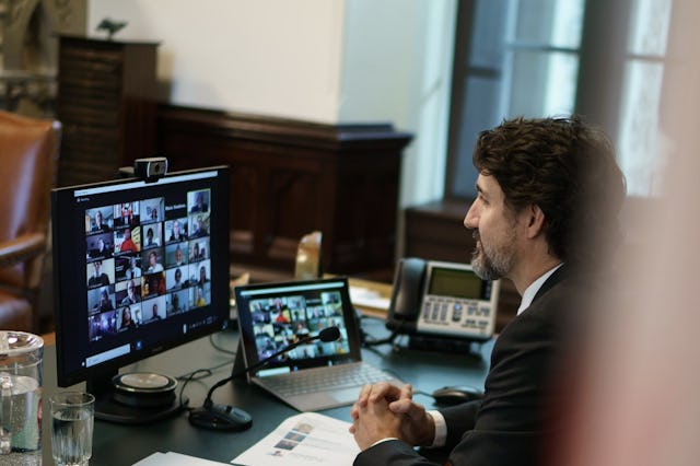 In December, a diverse group of religious leaders across Canada, including members of the Bahá’í National Spiritual Assembly and Local Spiritual Assemblies, met with Prime Minister Justin Trudeau to talk about the contribution of faith communities in the context of the pandemic. (Photo credit: Adam Scotti)