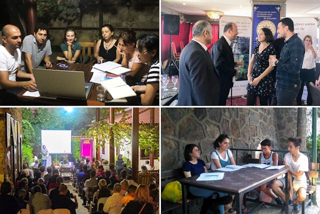 Fotografía tomada antes de la actual crisis sanitaria. La comunidad bahá’í turca ha logrado que diversos miembros de la sociedad participen en actividades de construcción de comunidad y en proyectos educativos que permiten estudiar en profundidad el principio de la igualdad entre mujeres y hombres.