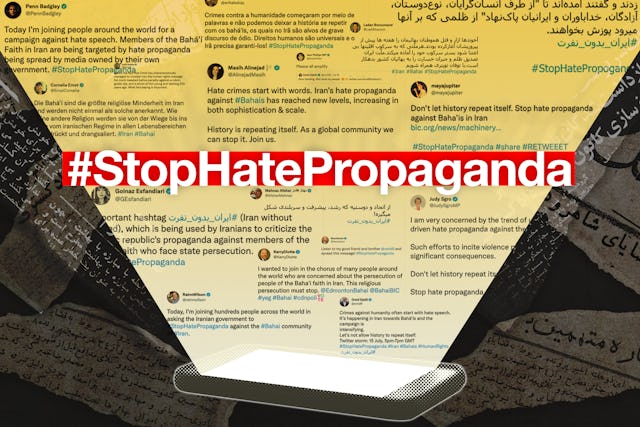 A campaign calling on Iran’s government to end hate speech against the country’s Bahá’ís draws unprecedented global support from many segments of society.