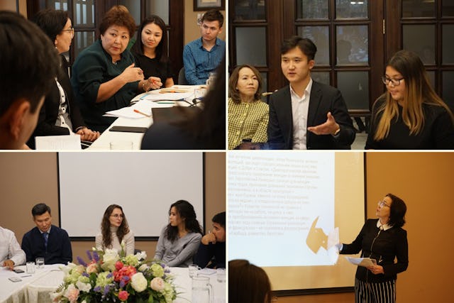 روزنامه‌نگاران و فعالان اجتماعی شرکت‌کننده در گردهمایی‌های مختلف دفتر امور خارجی بهائیان قزاقستان.