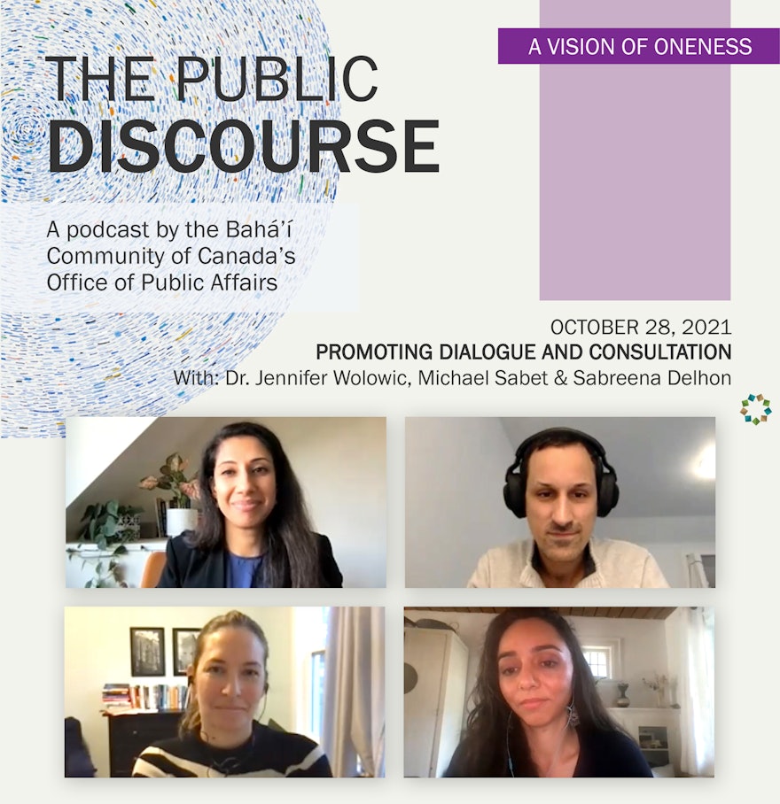 A podcast series being produced in Canada draws on ‘Abdu’l-Bahá’s writings and talks on concepts such as equality and justice to explore issues of national concern. The first episode on dialogue and consultation was recently released.
