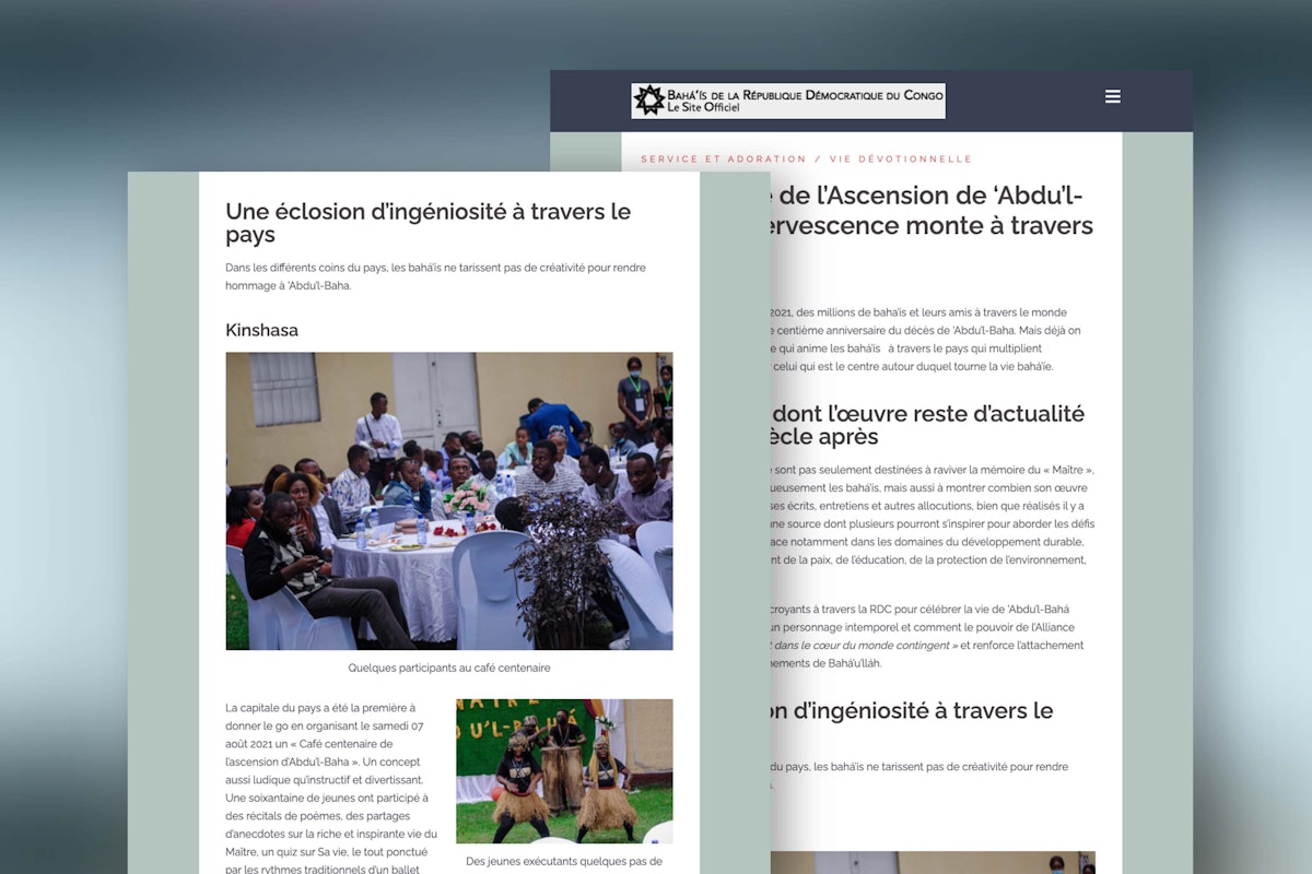The Bahá’í community of the DRC has created a new section on its national website, which provides news of how Bahá’ís throughout the vast country are marking this occasion.