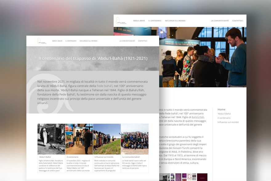 A new website on the life of ‘Abdu’l-Bahá will soon be launched by the Bahá’ís of Italy.