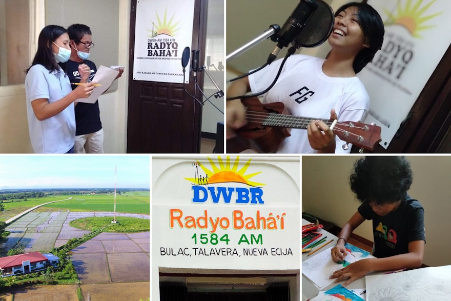 یک ایستگاه رادیویی که توسط بهائیان فیلیپین اداره می‌شود، برنامه‌هایی شامل داستان‌هایی از زندگی حضرت عبدالبهاء را همراه با موسیقی تهیه کرده است. برگه‌های رنگ‌آمیزی‌ای که این داستان‌ها را به تصویر می‌کشند برای کودکان تهیه شده تا همزمان با گوش دادن به این برنامه آن‌ها را رنگ‌آمیزی کنند.