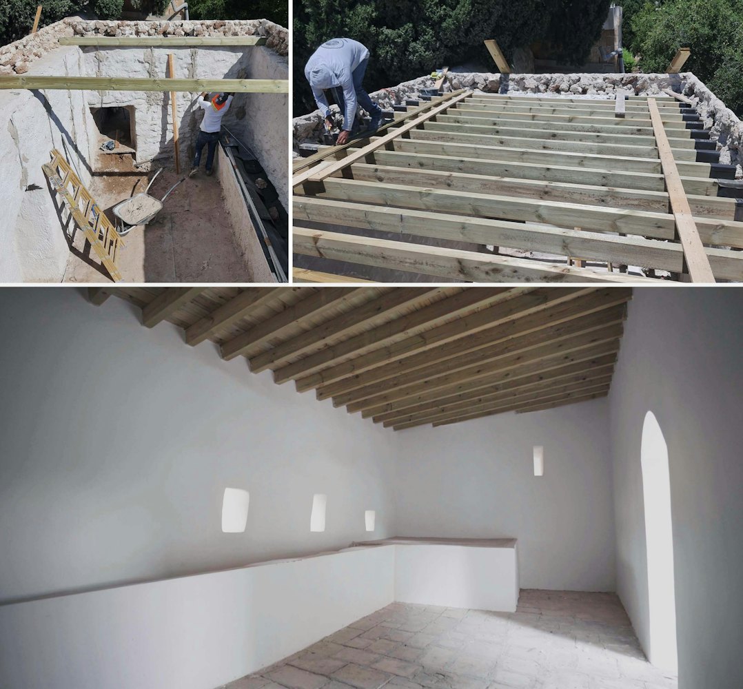 In the stables, a wooden roof has been built, the walls have been reinforced, and the flooring has been restored.