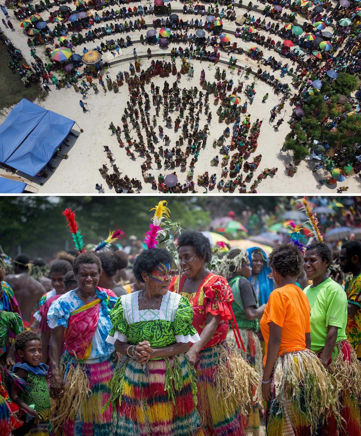 L’inauguration de la maison d’adoration bahá’íe a été honorée par des danses et des chants traditionnels.