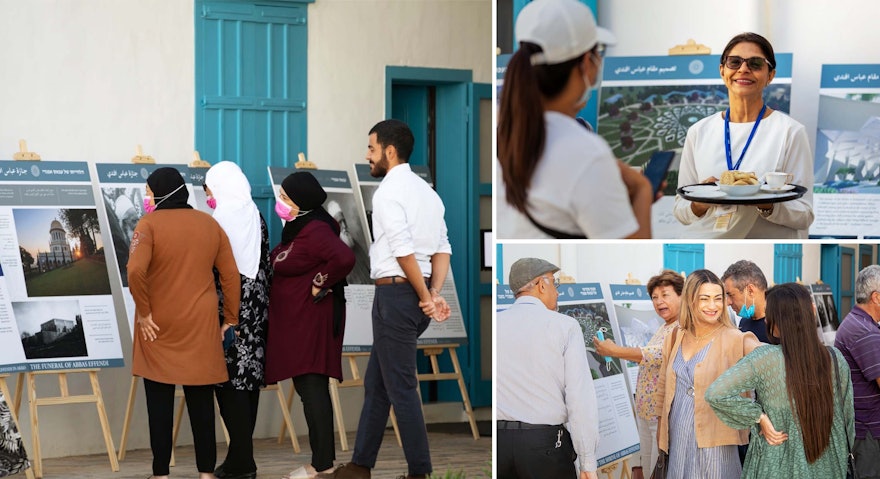 بازدیدکنندگان از خانهٔ عبدالله پاشا از نمایشگاهی دربارهٔ زندگی حضرت عبدالبهاء و روند ساخت و ساز آرامگاه ایشان در عکا بازدید کردند.